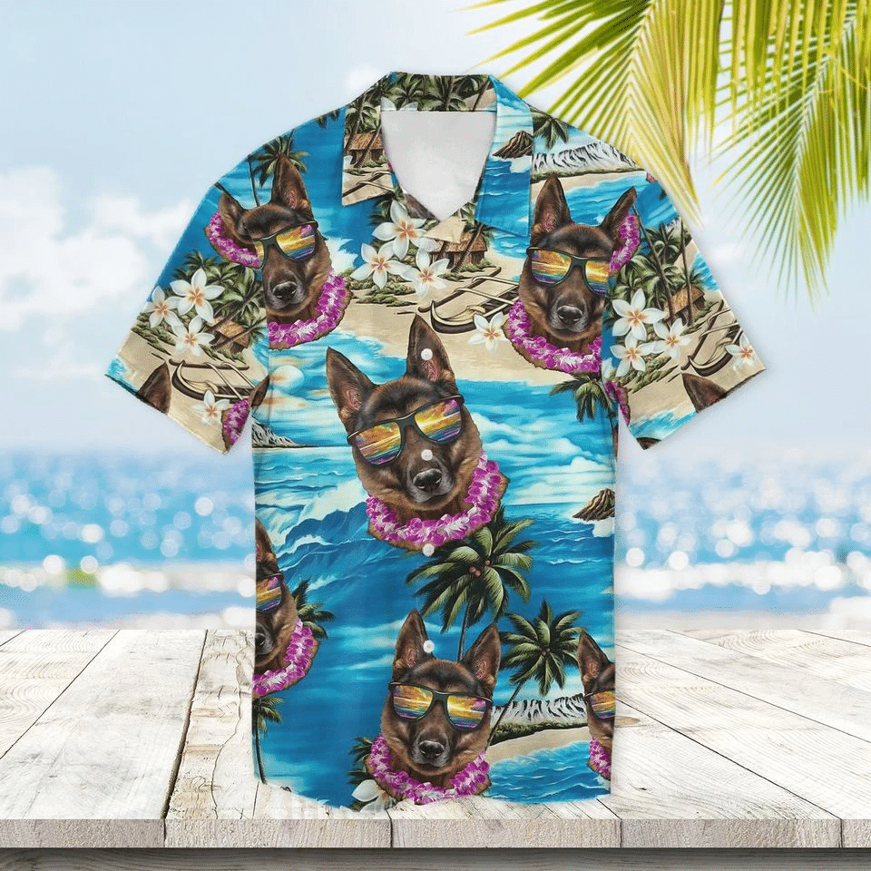 German Shepherd Hawaii Shirt Unisex Adult Ha37607