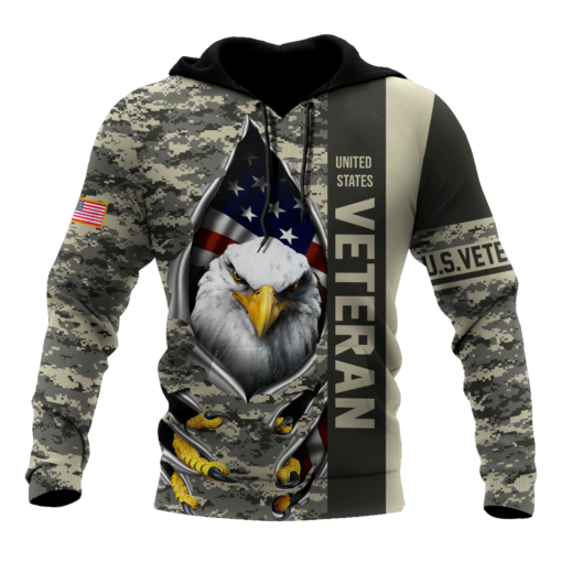 Eagle Us Veteran 3D All Over Print Shirts For Men & Women, Happy Veteran Memorial 3D Shirts, Veteran Day