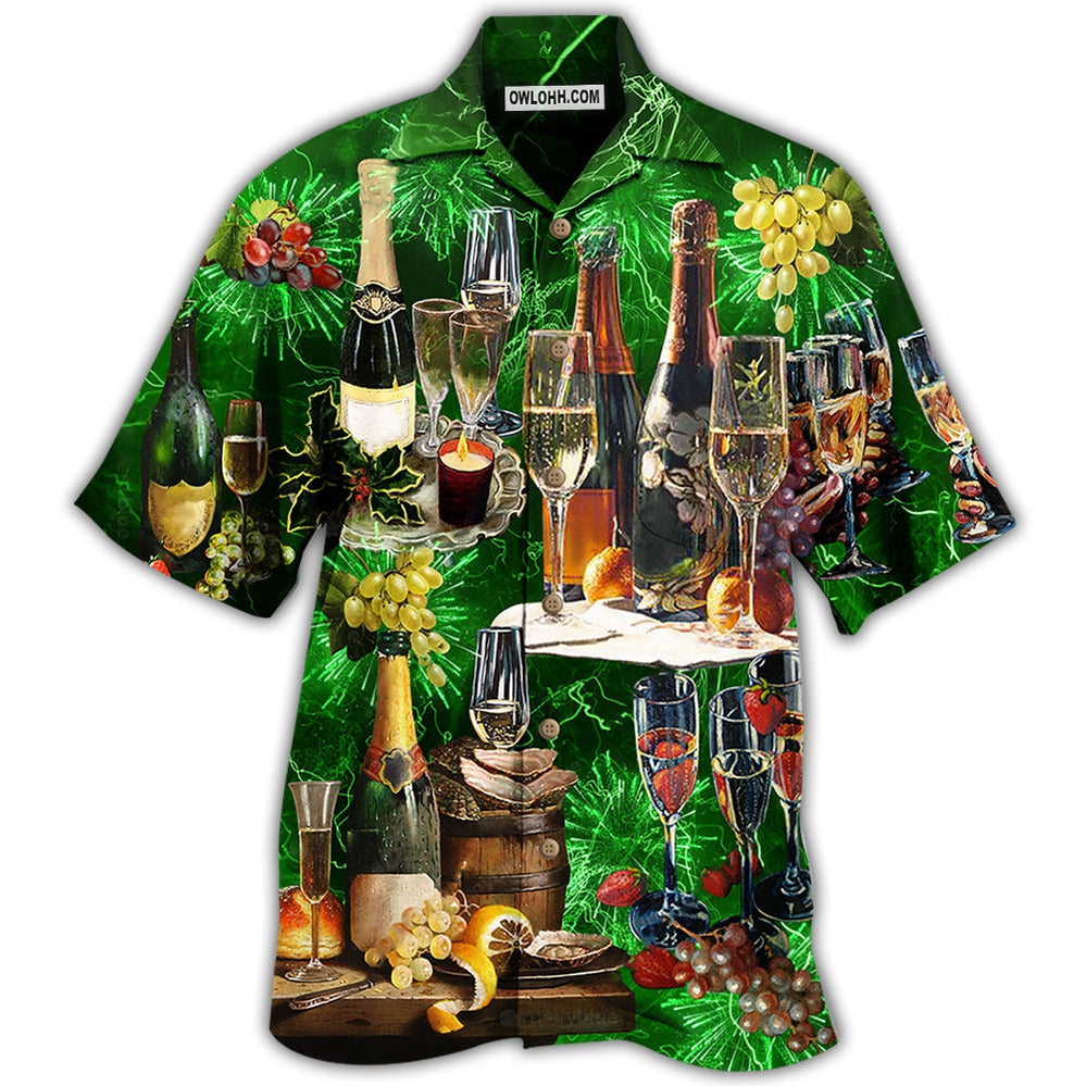 Wine Lover Beautiful Green – Hawaiian Shirt  – Owl Ohh