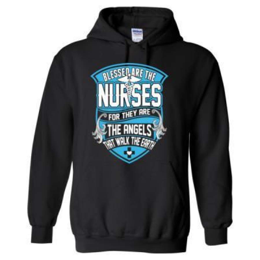 AGR Blessed Are The Nurses Fo They Are The Angels That Walk The Earth – Heavy Blend™ Hooded Sweatshirt