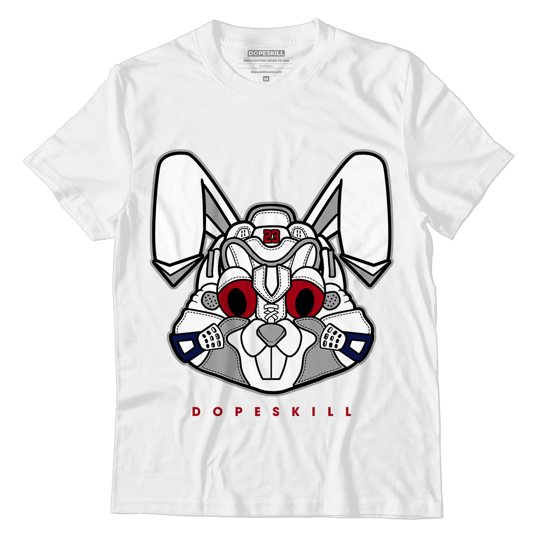 Jordan 1 Mid Paris Dopeskill T-Shirt Sneaker Rabbit Graphic