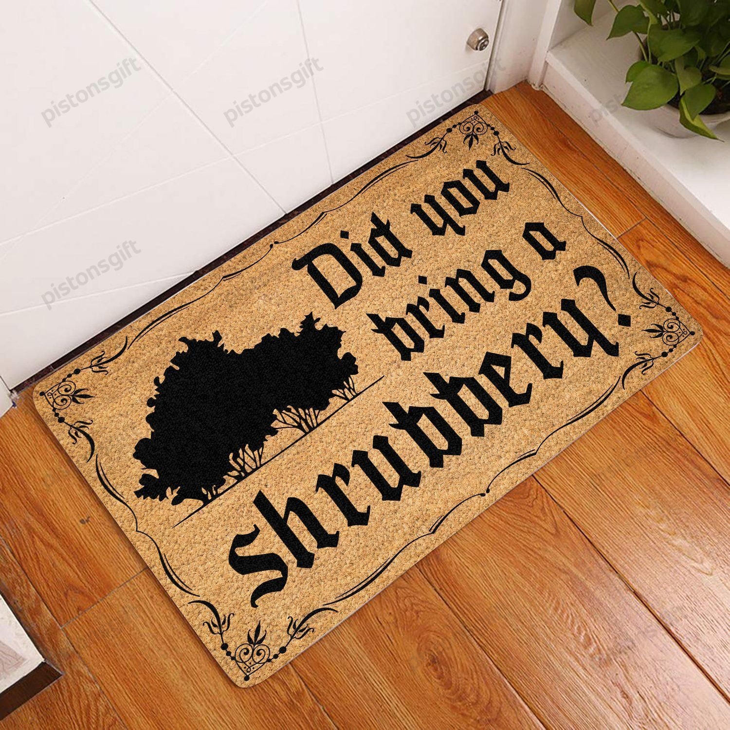 Did You Bring A Shrubbery? Coir Pattern All Over Printing Doormat