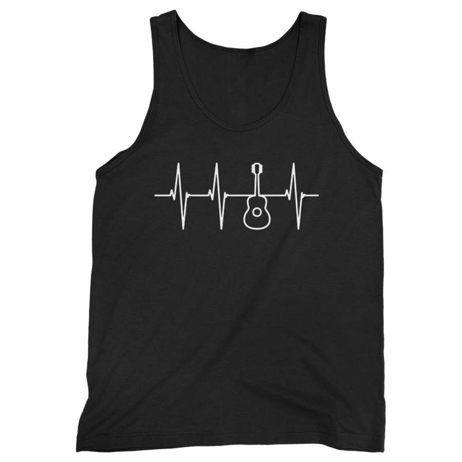 Heartbeat Acoustic Guitar Music Man’s Tank Top