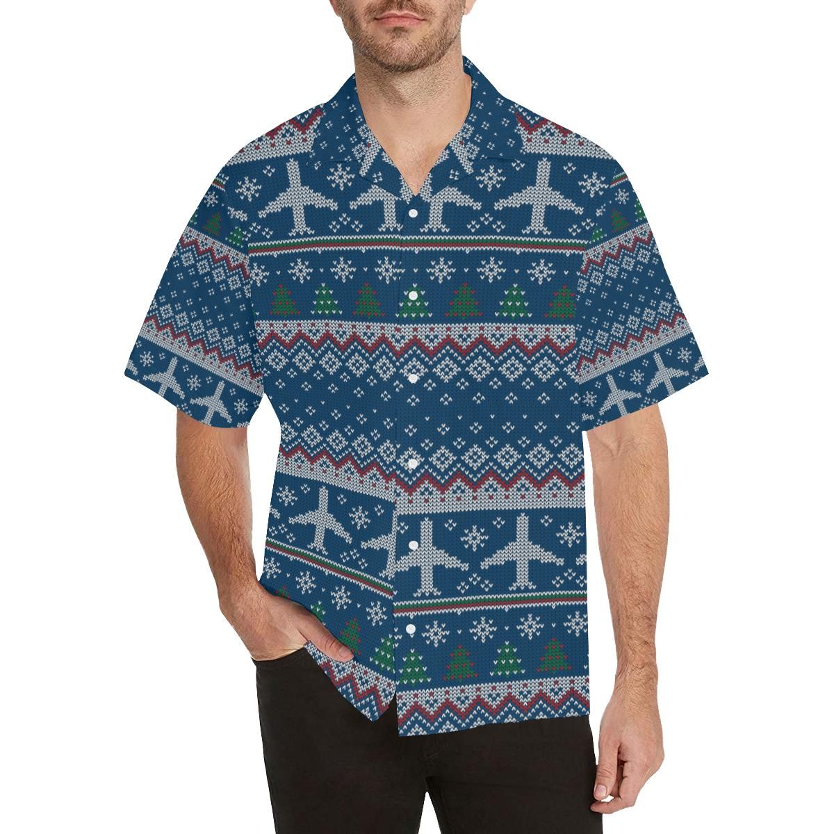 Airplane Sweater Printed Pattern Men’s All Over Print Hawaiian Shirt