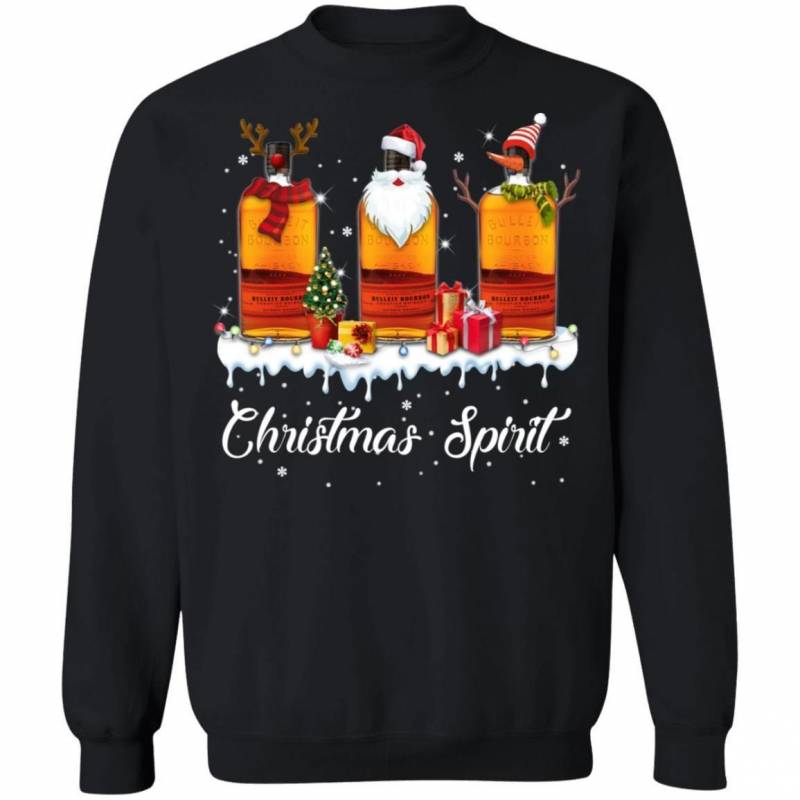 Christmas Sweater Bulleit Christmas Spirit Whisky Xmas Shirt VA10