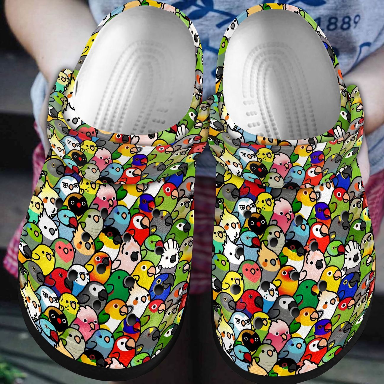 Parrot Personalized Clog, Custom Name, Text, Color, Number Fashion Style For Women, Men, Kid, Print 3D Colorful Parrots