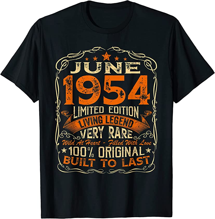 67 Years Old Vintage June 1954 Distressed 67th Birthday T-Shirt