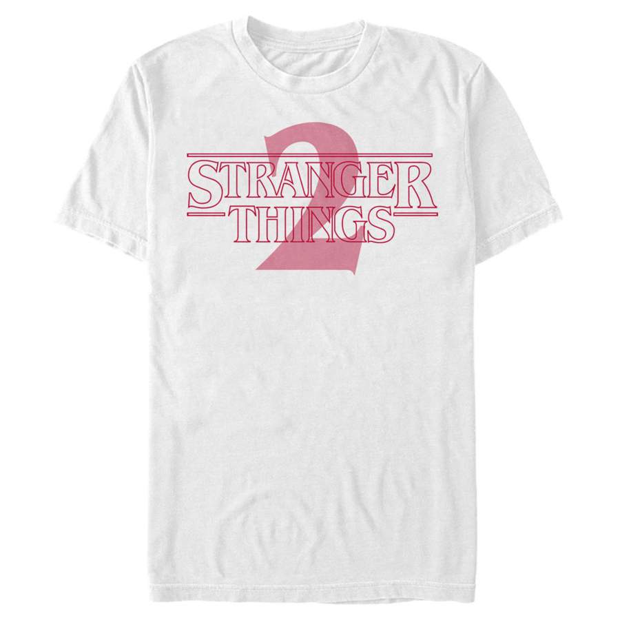 Stranger Things Men’s Faded Logo  T Shirt