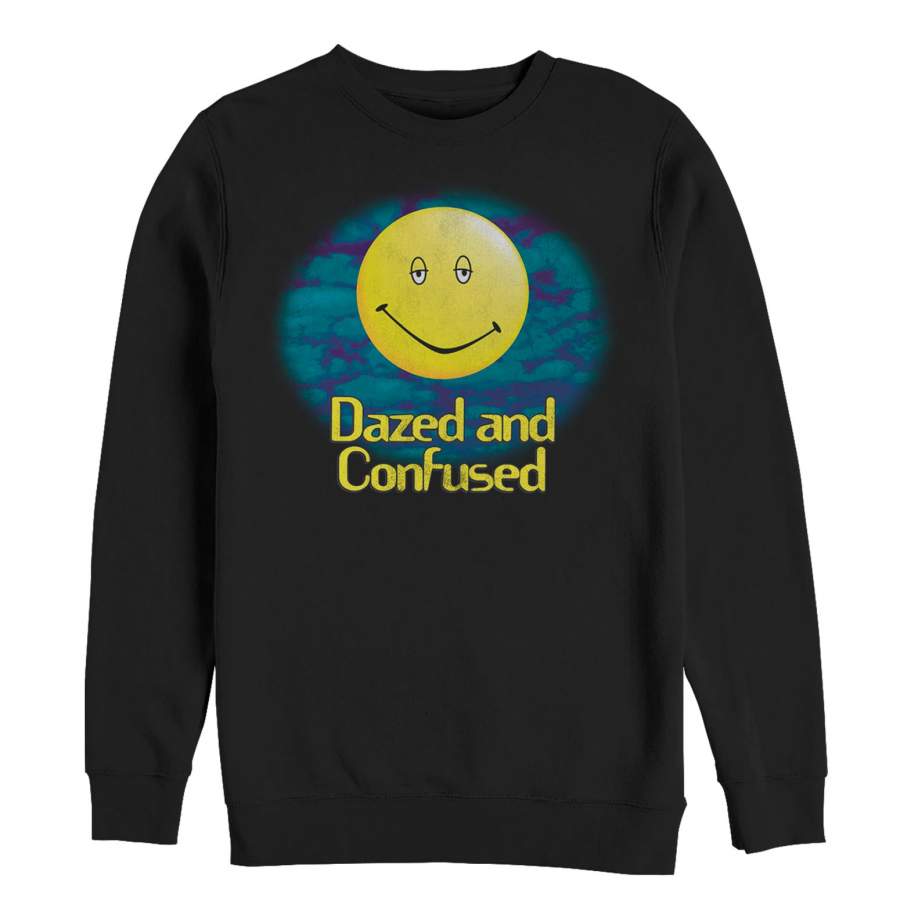 Dazed and Confused Men’s Cloudy Big Smiley Logo  Sweatshirt