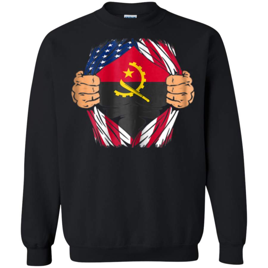 AGR Angolan Blood Inside Me Angola American Flag Sweatshirt