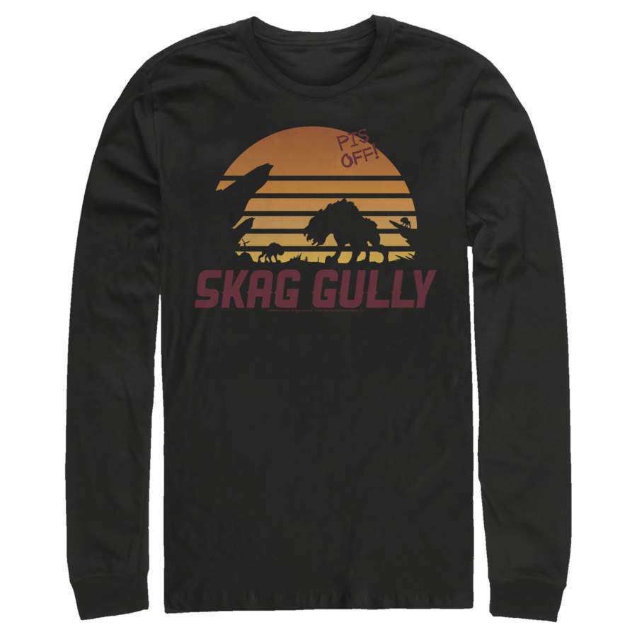 Borderlands 3 Men’s Skag Gully Silhouette  Long Sleeve Shirt