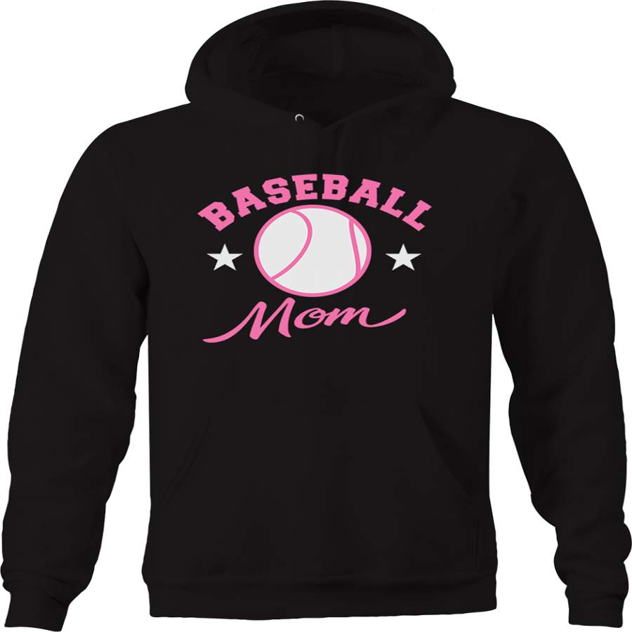 Baseball Mom Sports Team Champion Family Fun Athlete Star Winner Hoodie