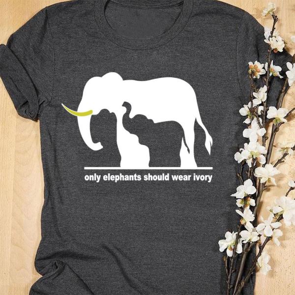 Save The Elephants – Only Elephant Should Wear Ivory Shirt – Gst