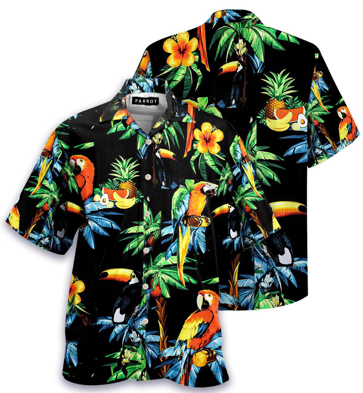 Apayprint Parrot All Over Printed Hawaii Shirt Ha36741