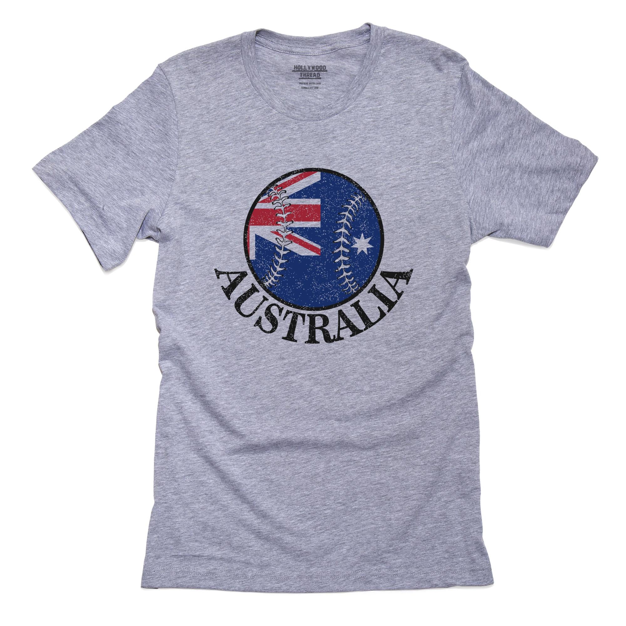 Australia Baseball Classic – World Vintage with Flag T-Shirt, Framed Print, Pillow, Golf Towel