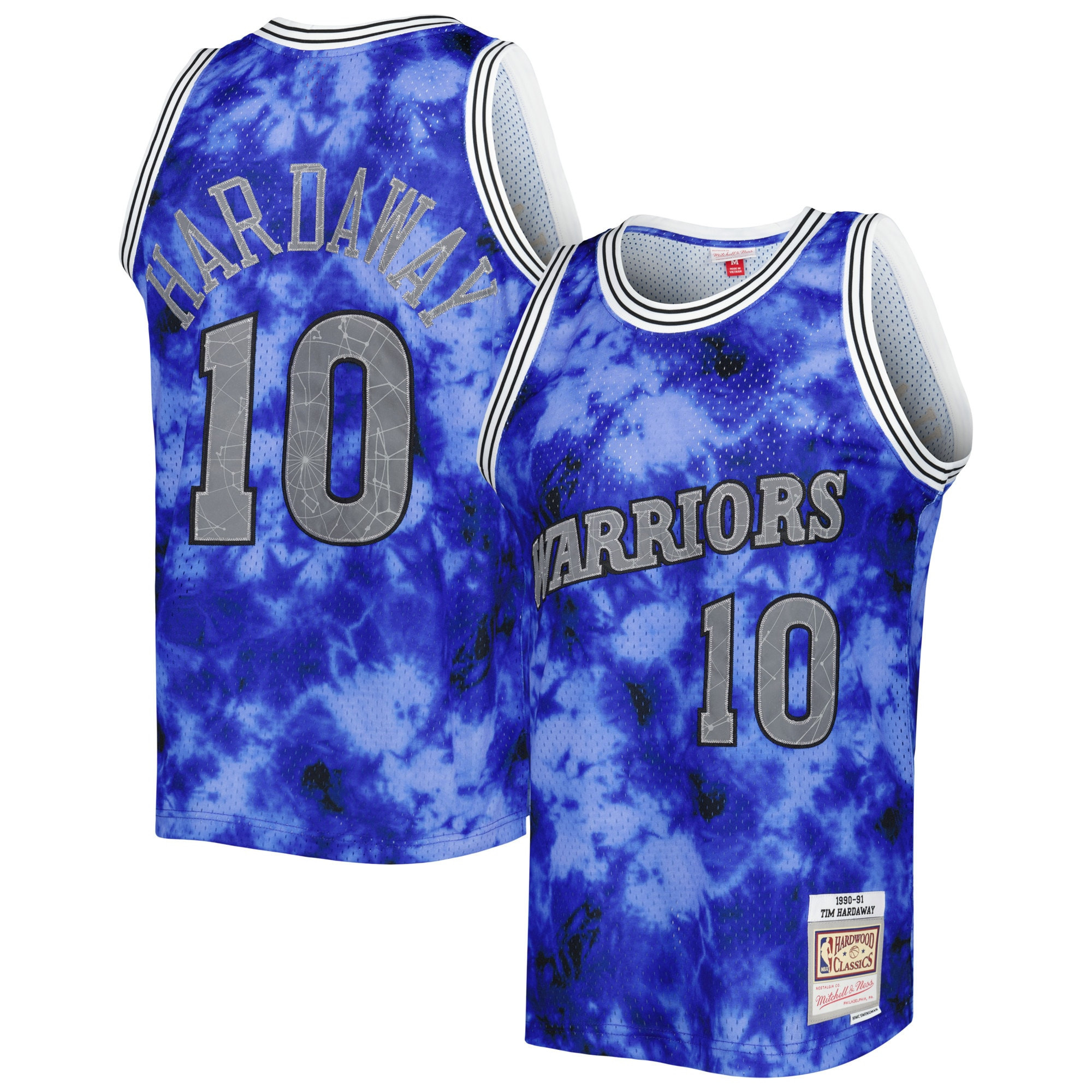 Tim Hardaway Golden State Warriors Mitchell & Ness 1990-91 Galaxy Swingman Jersey – Blue NBA