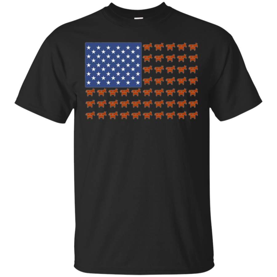 AGR Democratic donkey T-Shirt US flag Stars & Stripes democrats