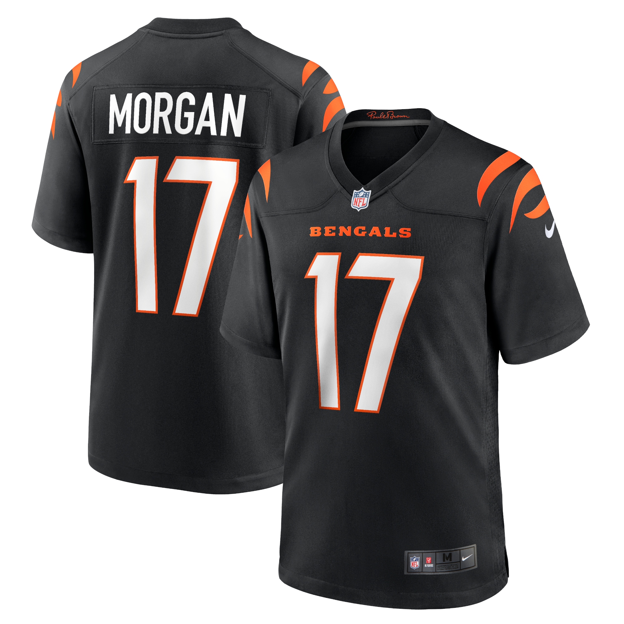 Men’s Cincinnati Bengals Stanley Morgan Black Player Game Jersey