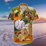 Hawaii Aloha Shirts Playing Baseball Ha98889