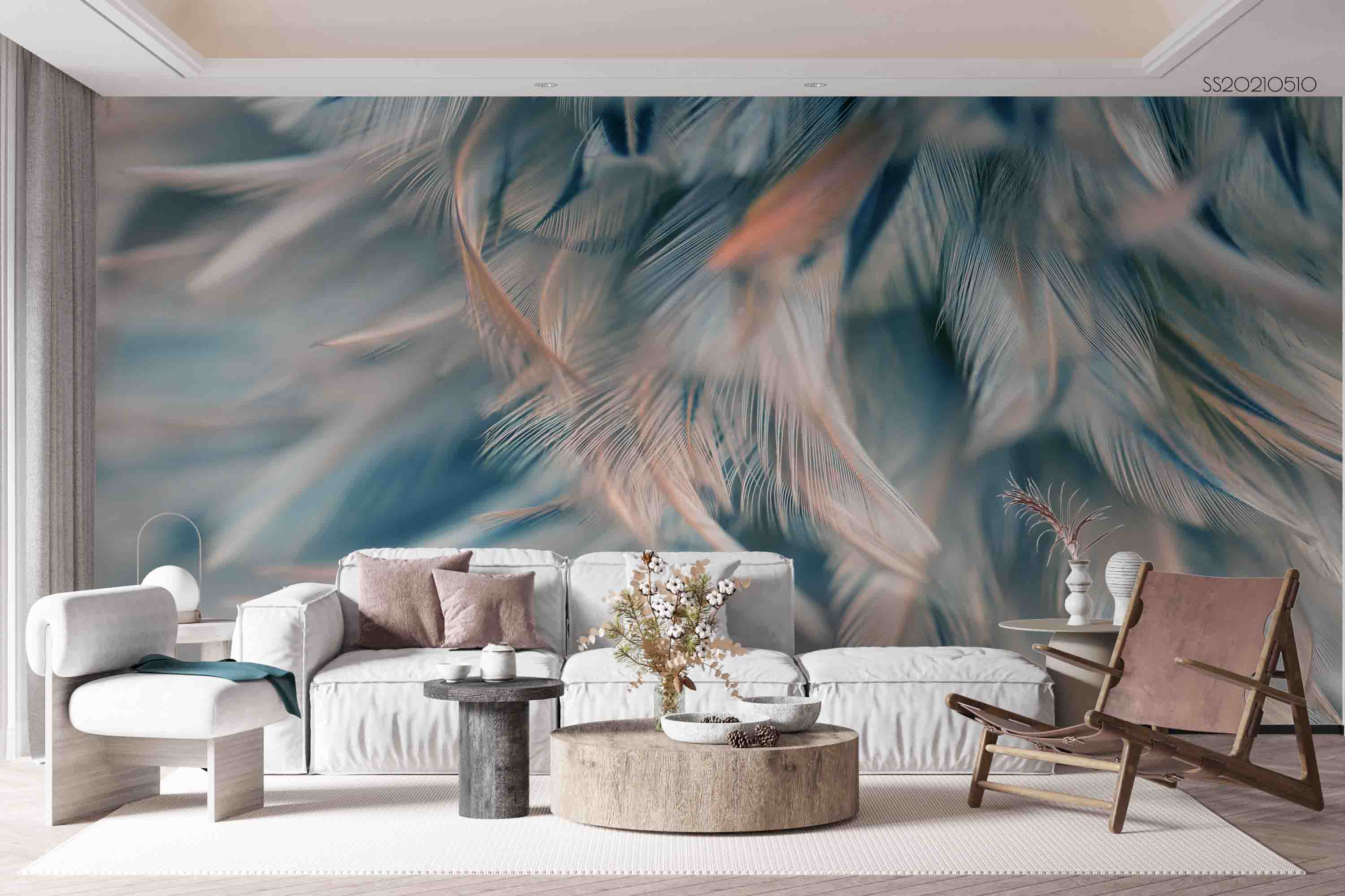 3D Animal Feather Wall Mural Wallpaper Lqh 360