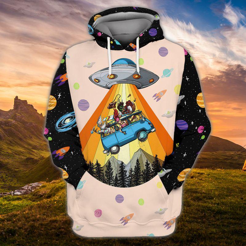 Alien Hippie Ufo Universe Cool 3D Hoodie