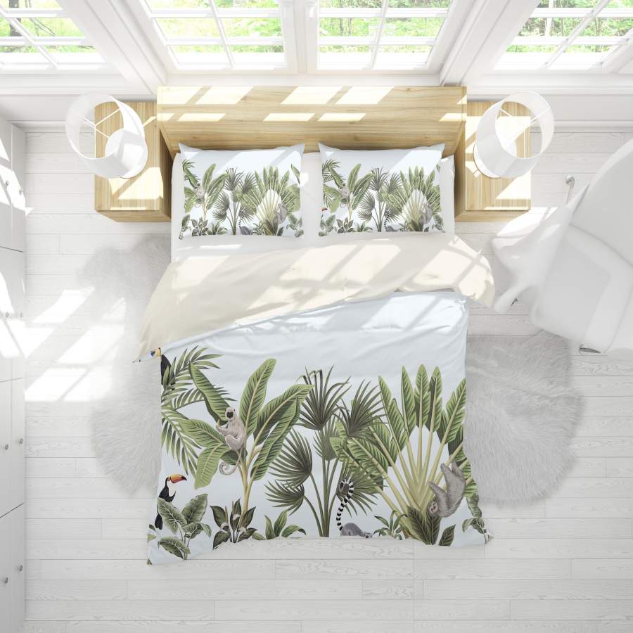 3D Tropical Plants Animal Quilt Cover Set Bedding Set Pillowcases 161