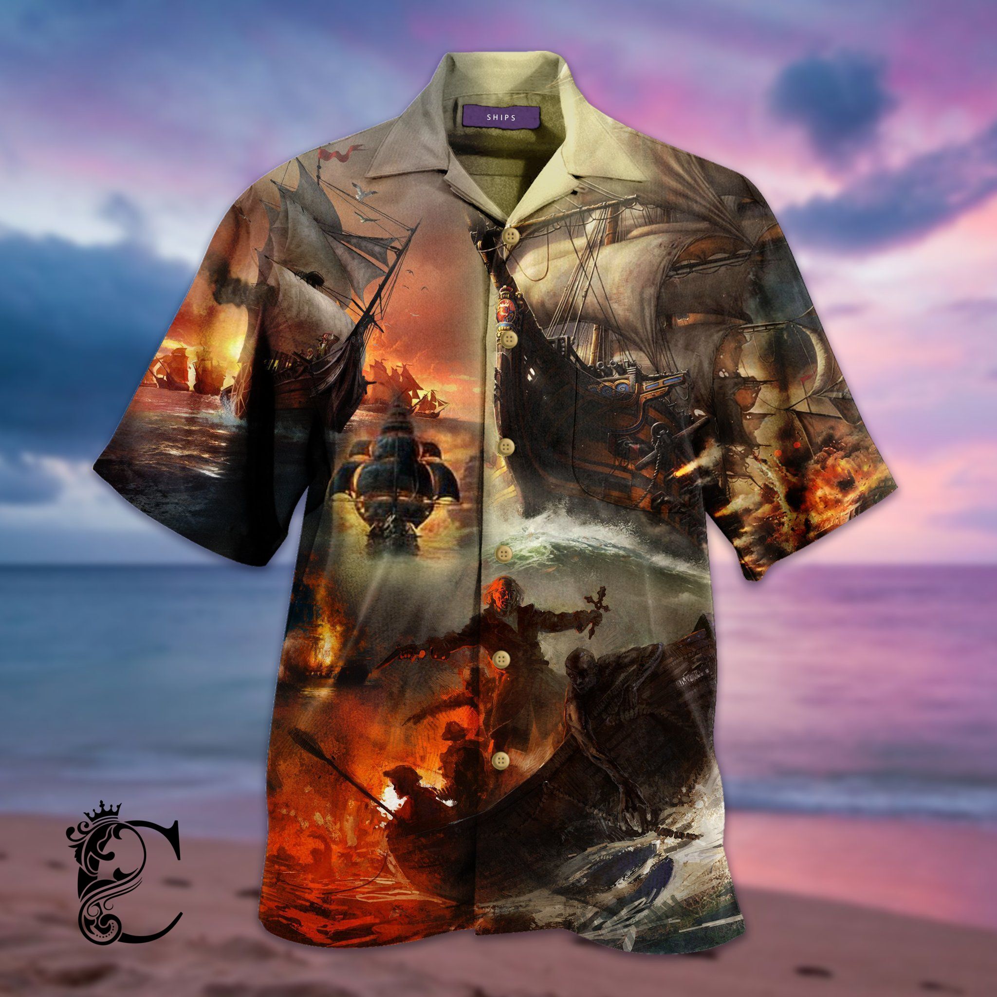 Beach Shirt Buy Amazing Pirate Ship Hawaiian Shirt- Chillicothemall