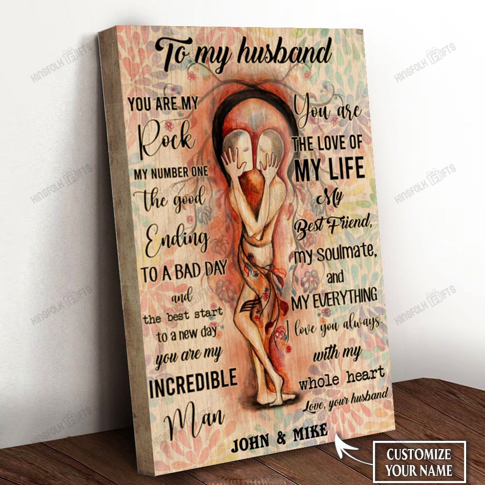 Gay Tree Couple You Are My Rock Personalized Canvas Poster Wall Art, Poster Print, Canvas Print Wall Decor