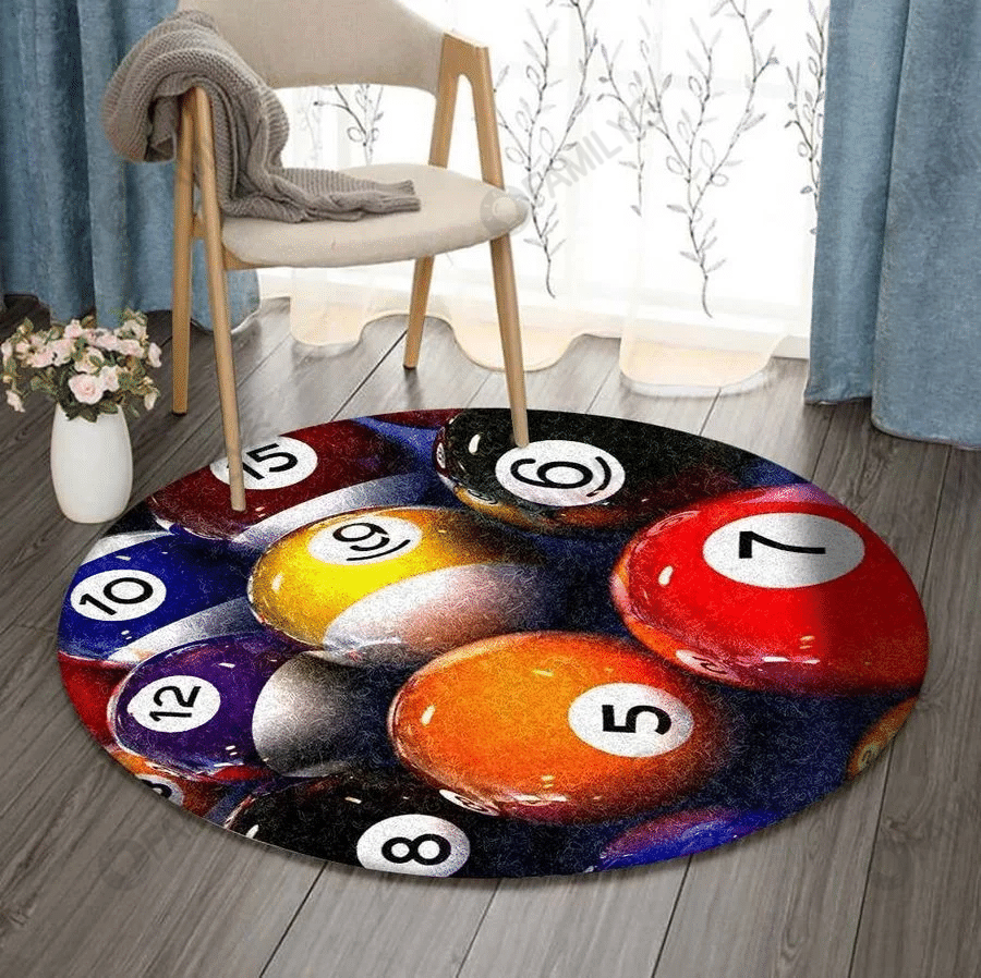 Billiard Color Round Rug