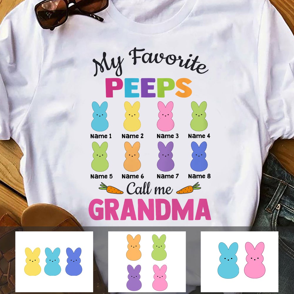 Personalized Grandma Easter Bunny T Shirt FB201 26O47