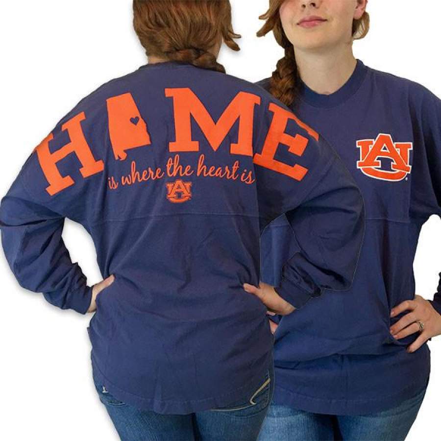 Auburn Tigers War Eagle Women’s Home Spirit Jersey Long Sleeve Oversized Top Shirt