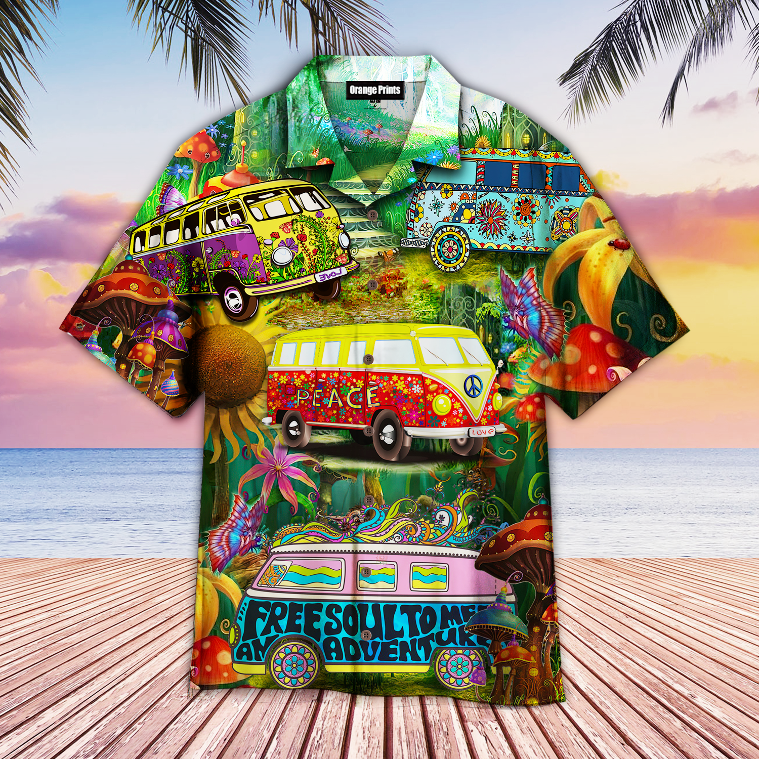 Hippie Bus Peace Life Hawaii Shirt For Men And Women Ha80977