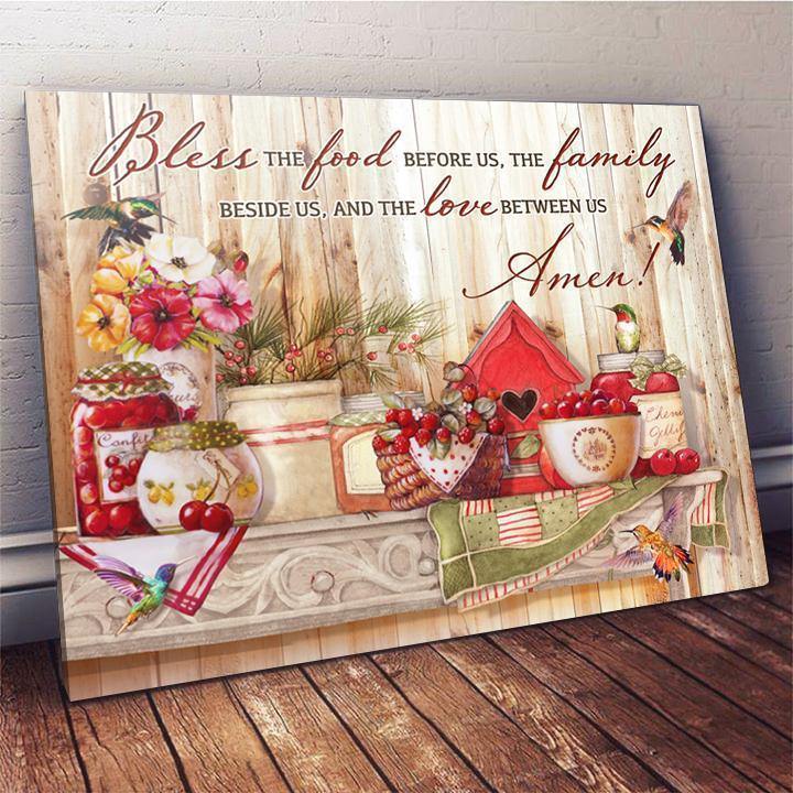 Bless The Food Before Us Amen – Gift For Home Decor, Best Gift Idea, Gift For Family – Canvas Prints, Matte Canvas