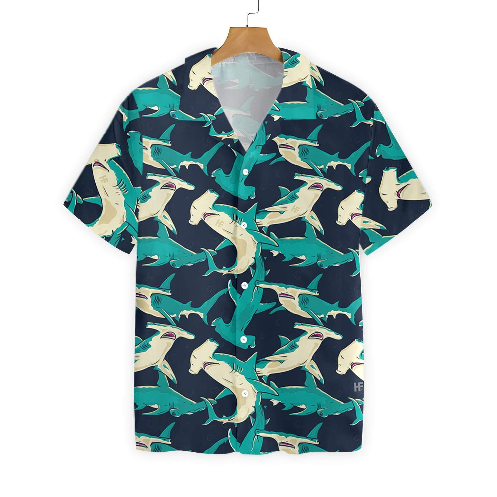 Hammerhead Shark Pattern 2810 Hawaii Shirt Ha74951