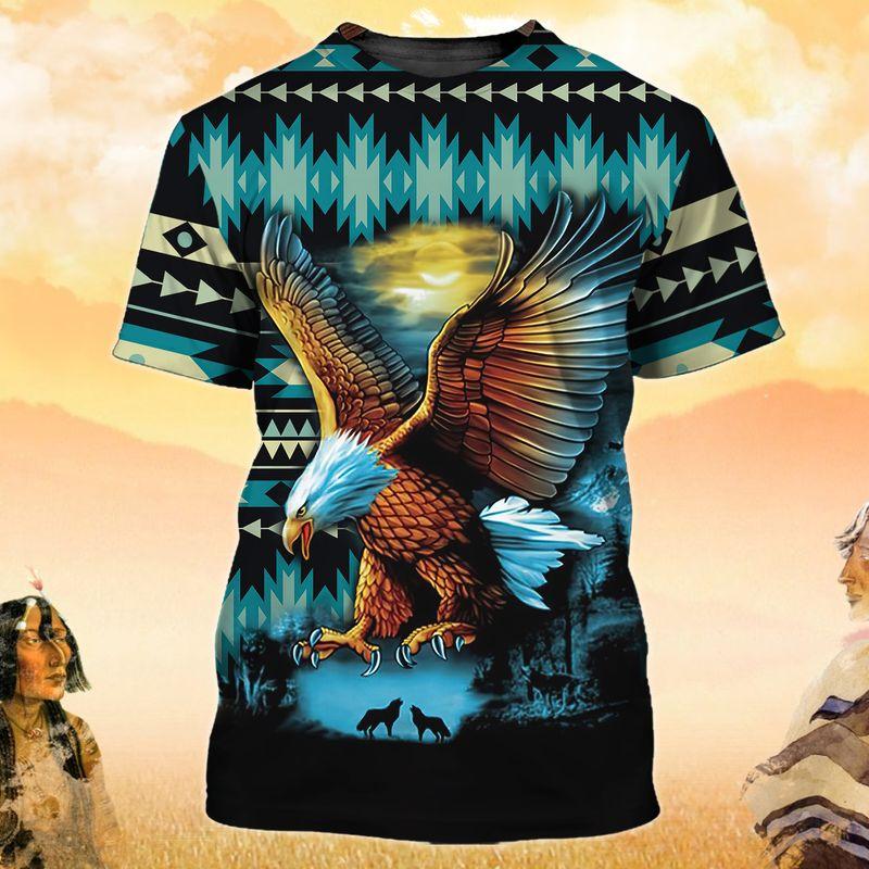 Native Eagle Pattern 3D Tshirt