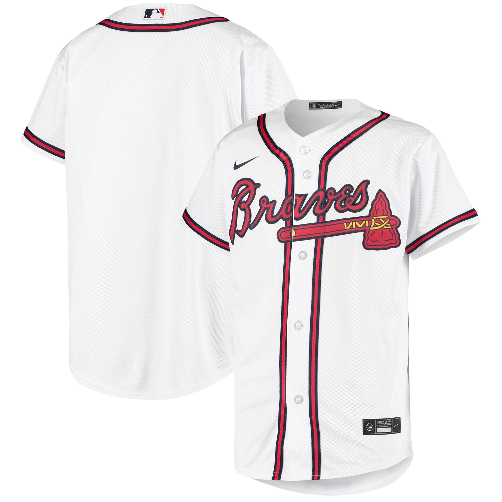 Atlanta Braves Youth Home Replica Team Jersey – White