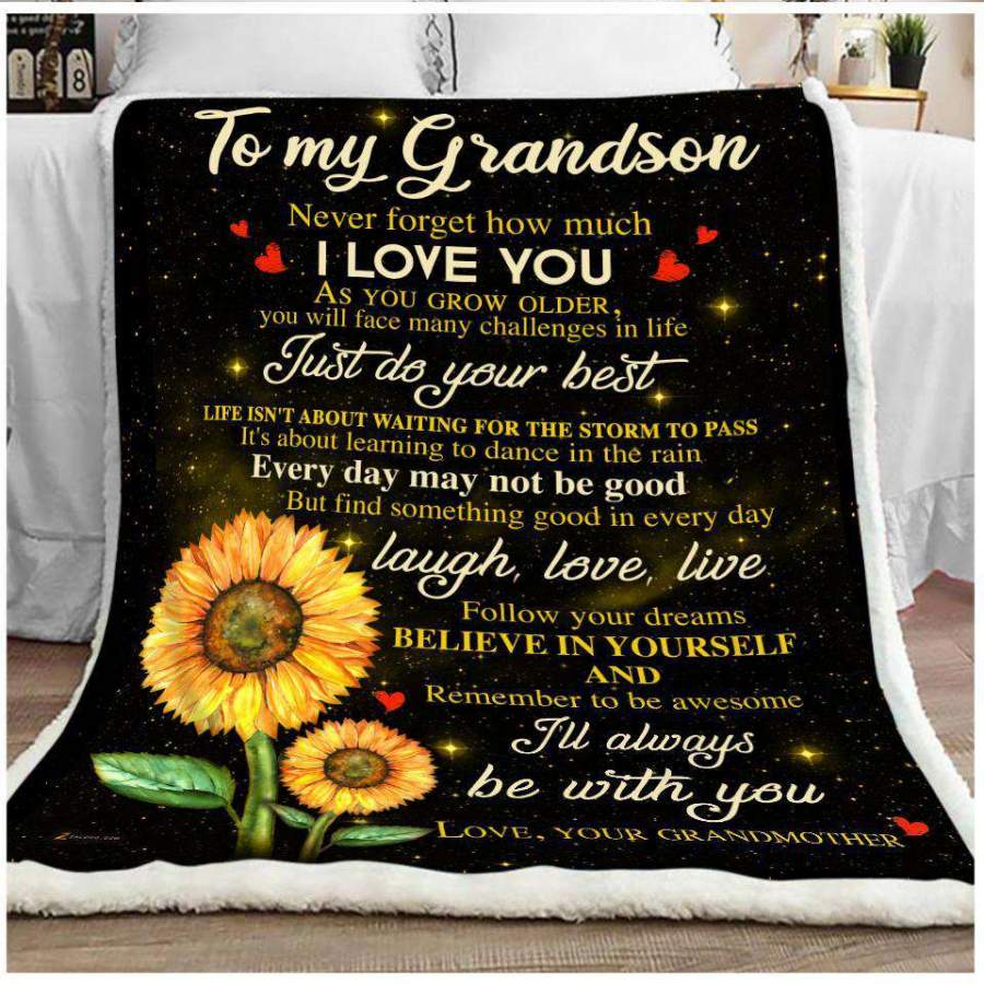 I’ll Always Be With You Gift For Grandson Blanket