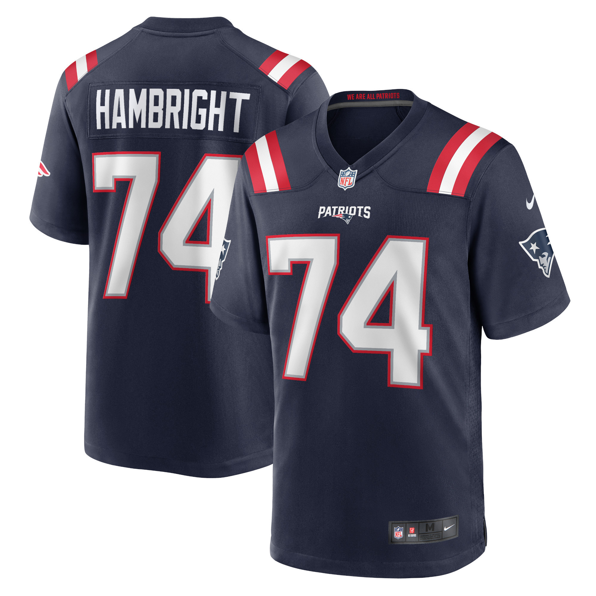 Arlington Hambright New England Patriots Game Jersey – Navy NFL