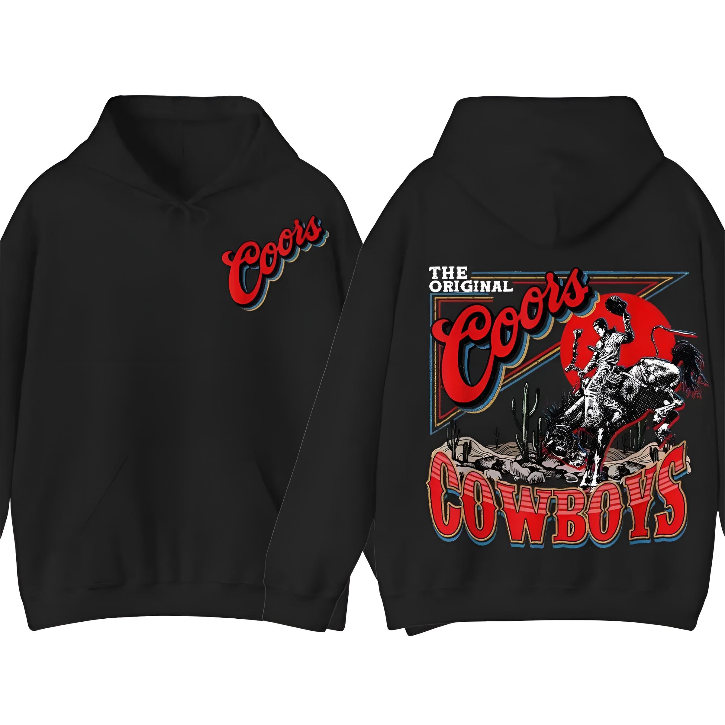 Coors Western Cowboy 2 Sides Hoodie, For Men, For Women Classic Cotton