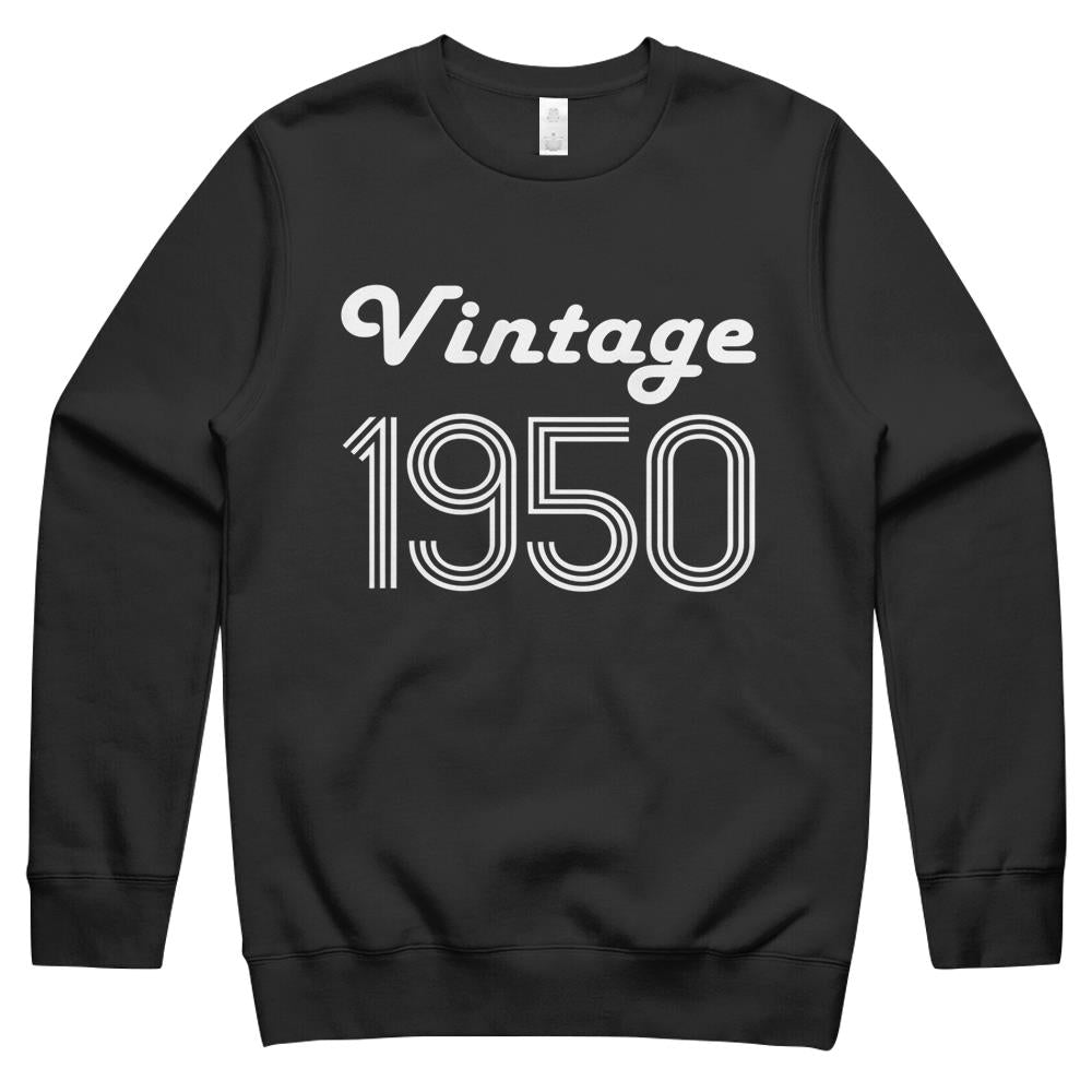 71st Birthday Gifts For Her Age 71 Year Old Mom Vintage 1950 Crewneck Sweatshirt