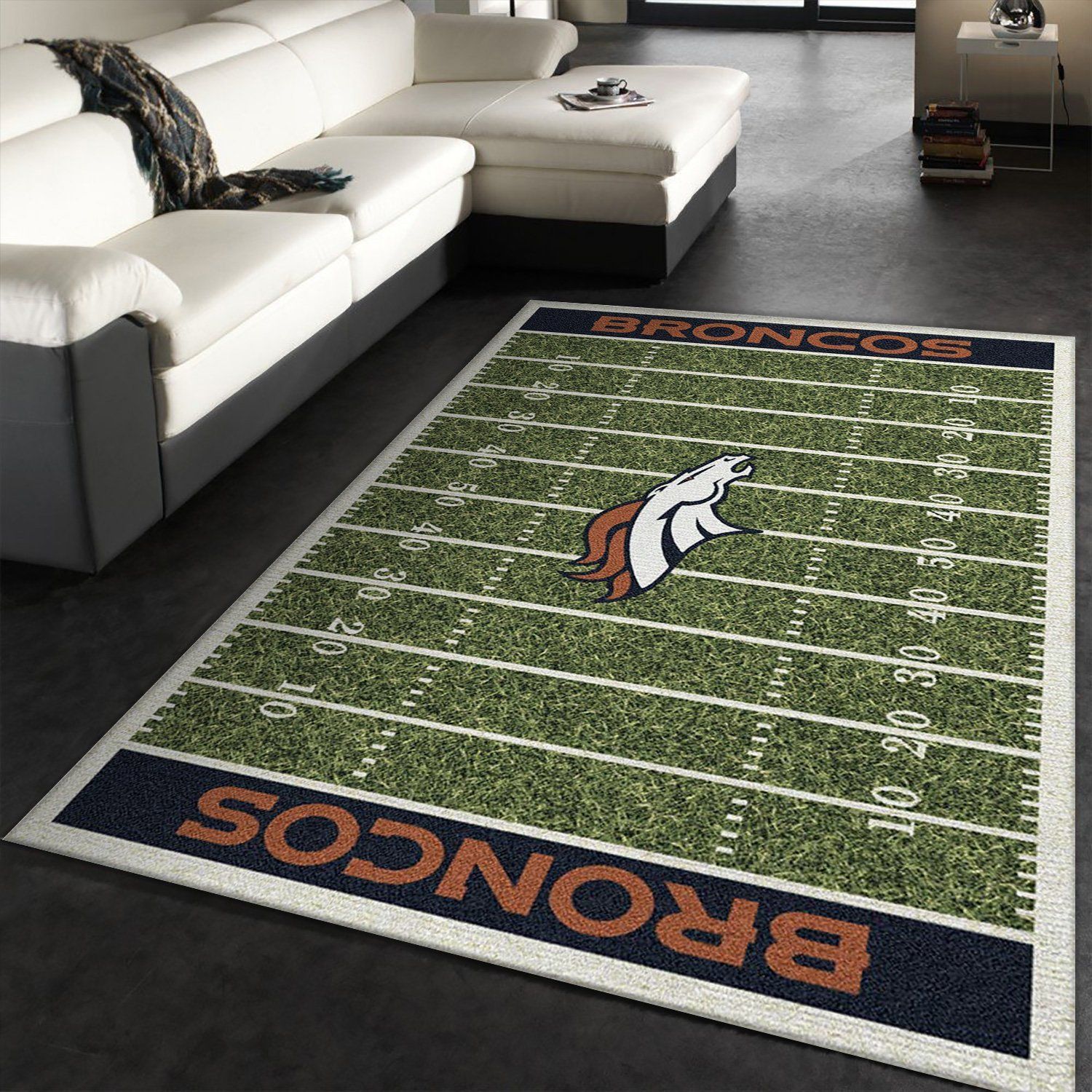 Denver Broncos Football Rug All Over Print Logo Custom Area Rug Carpet Full Sizes Home Living Rug Carpet Decor