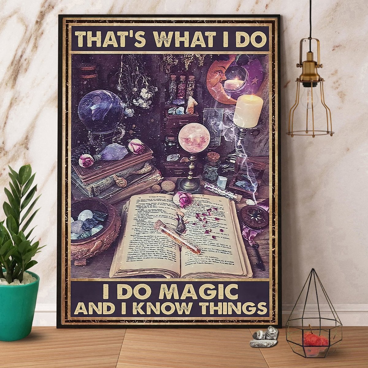 Witch That’S What I Do I Do Magic Halloween Poster No Frame Matte Canvas, Wall Decor Visual Art