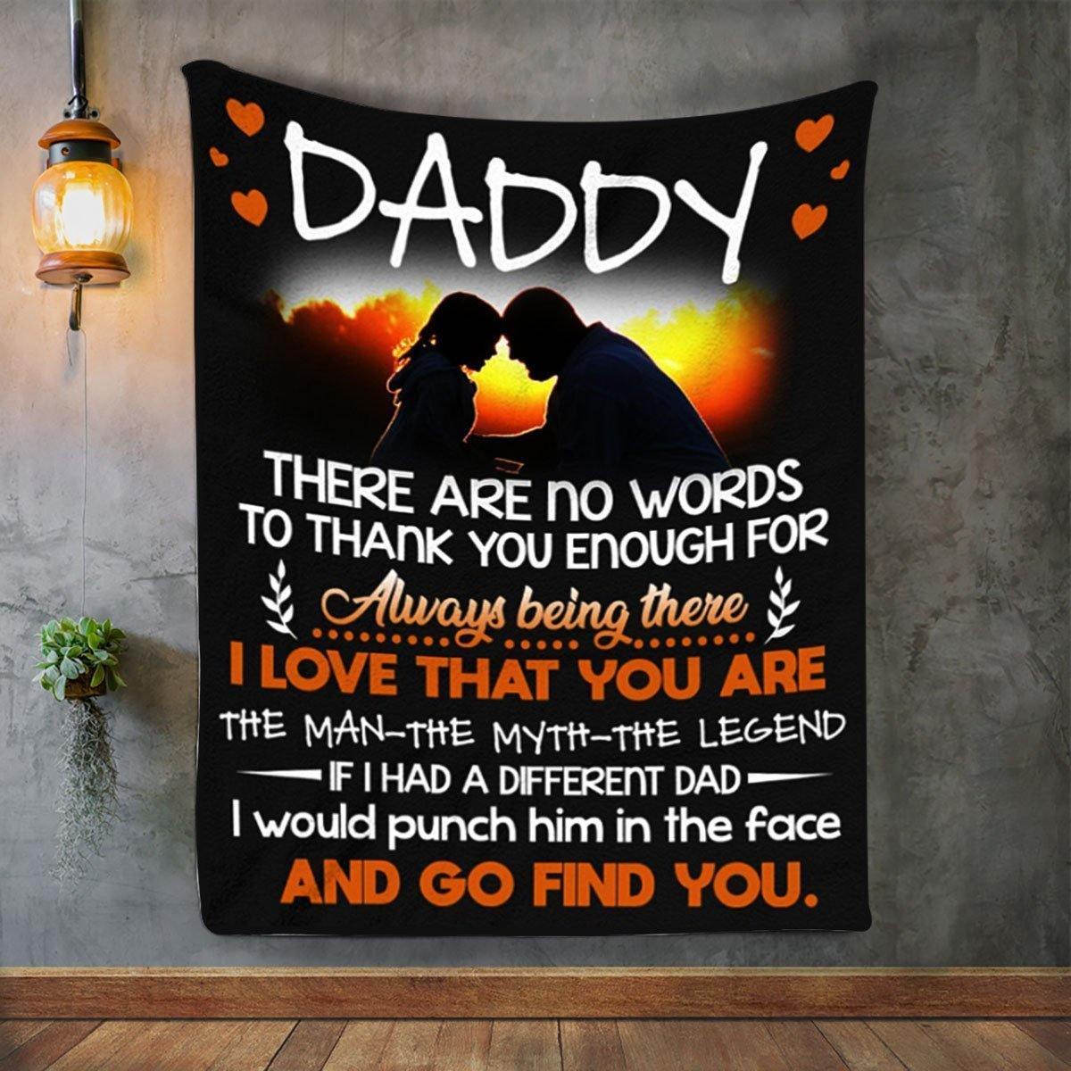 To My Daddy – Best Idea Gift From Daughter For Dad, Gift For Home Decor, Gift For Family  – Fleece Blanket