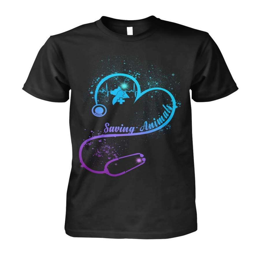 Saving Animal Vet Tech T-Shirts