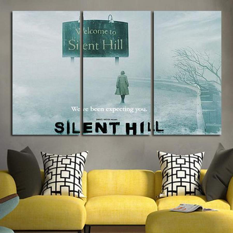 3 Panel Silent Hill Movie Poster Wall Art Canvas