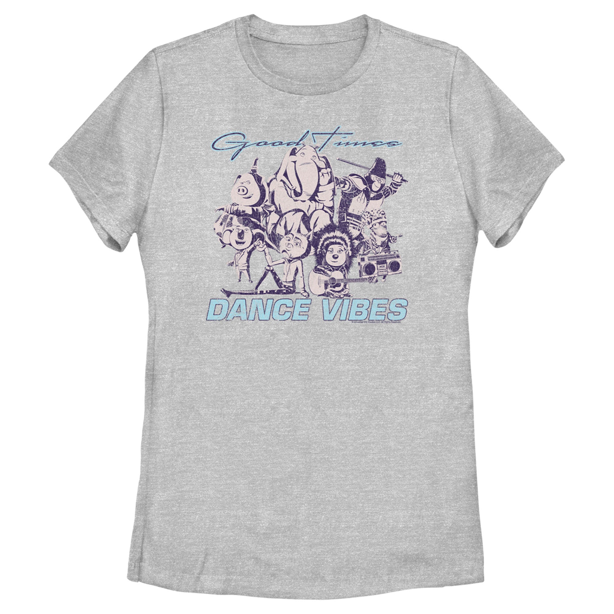 Women’S Sing 2 Good Times Dance Vibes Retro Group Shot T-Shirt