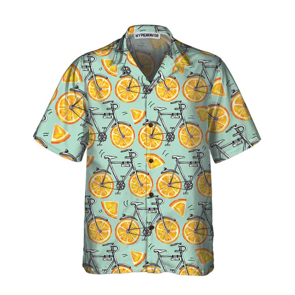 I Love Cycling And Orange Hawaii Bicycle Shirt For Men Best Gift Bikers Ha44519