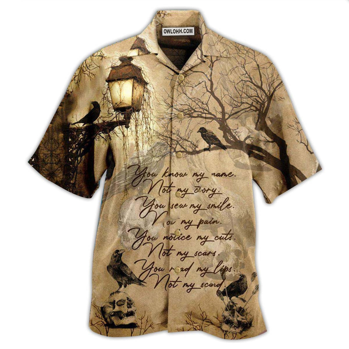 Viking Raven You Know My Name Not My Story – Hawaiian Shirt  – Owl Ohh