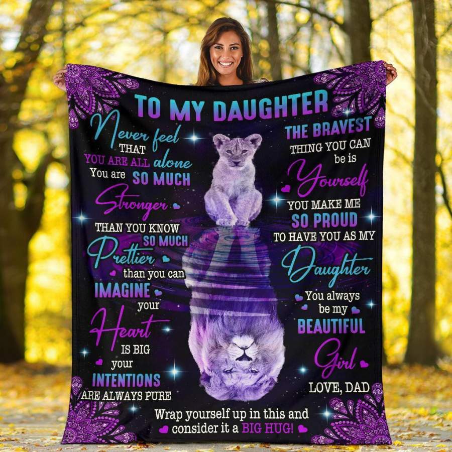 To My Daughter – You Always Be My Beautiful Girl, Lion Blanket