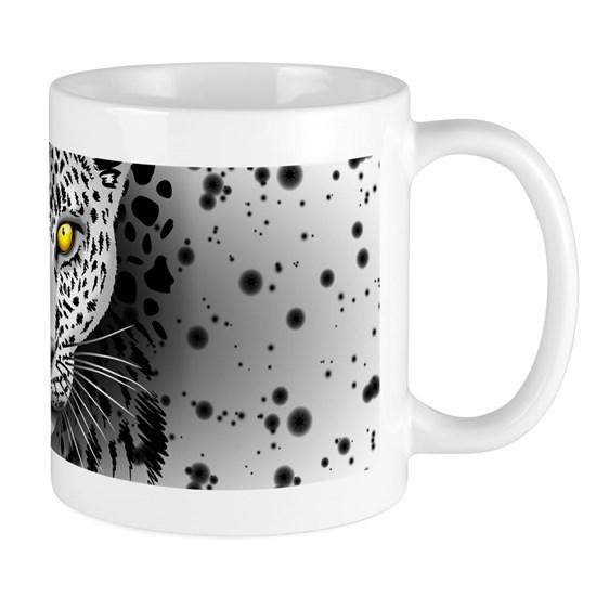 White Leopard With Yellow Eyes Mug